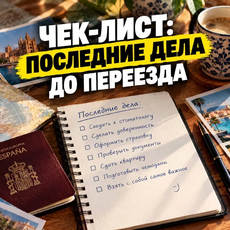 ✅ЧЕК-ЛИСТ: ЧТО СДЕЛАТЬ В ПОСЛЕДНИЙ МЕСЯЦ ПЕРЕД ПЕРЕЕЗДОМ