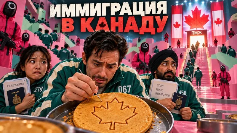 Мне одному кажется что иммиграция в Канаду начинает походить на Игру в кальмара?