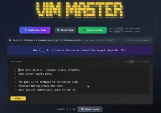 👩‍💻 VIM Master: браузерная игра, обучающая основным движениям и командам редактирования Vim через короткие…