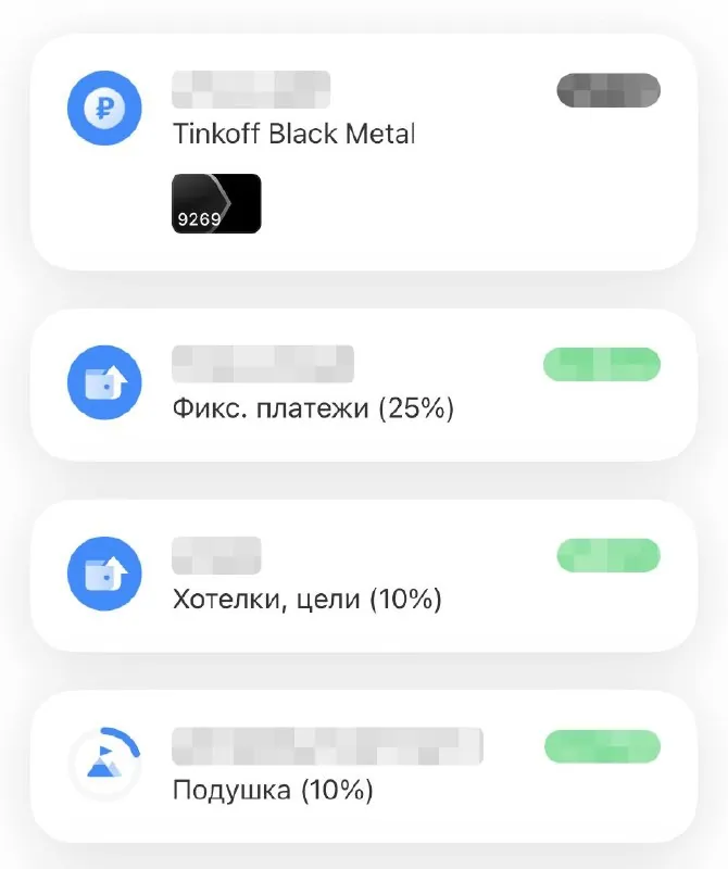 Вот уже несколько лет пользуюсь такой штукой: распределяю все деньги на разные счета