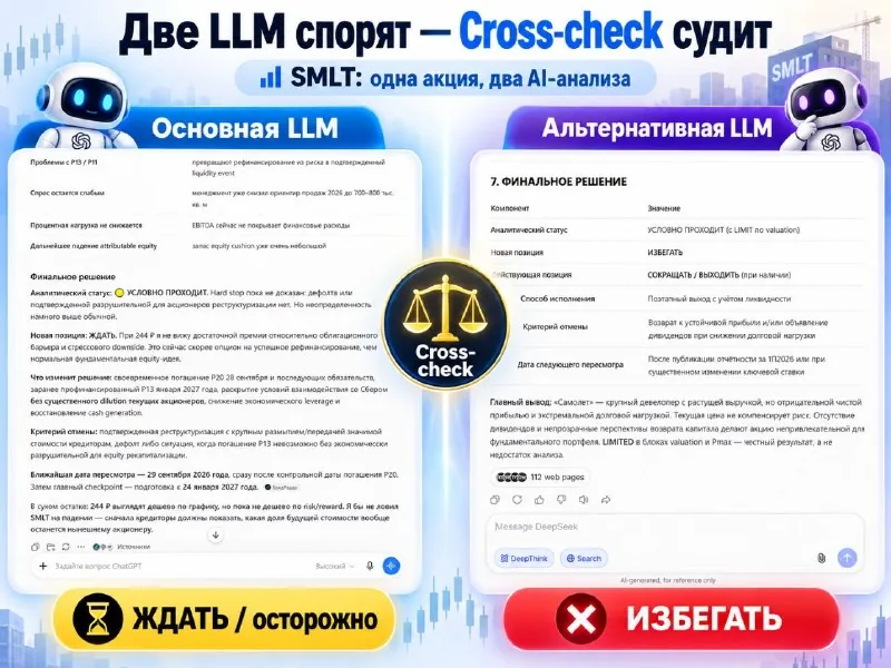 Одна акция — два AI-анализа.