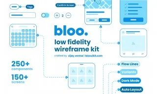 Bloo Lo-Fi Wireframe Kit