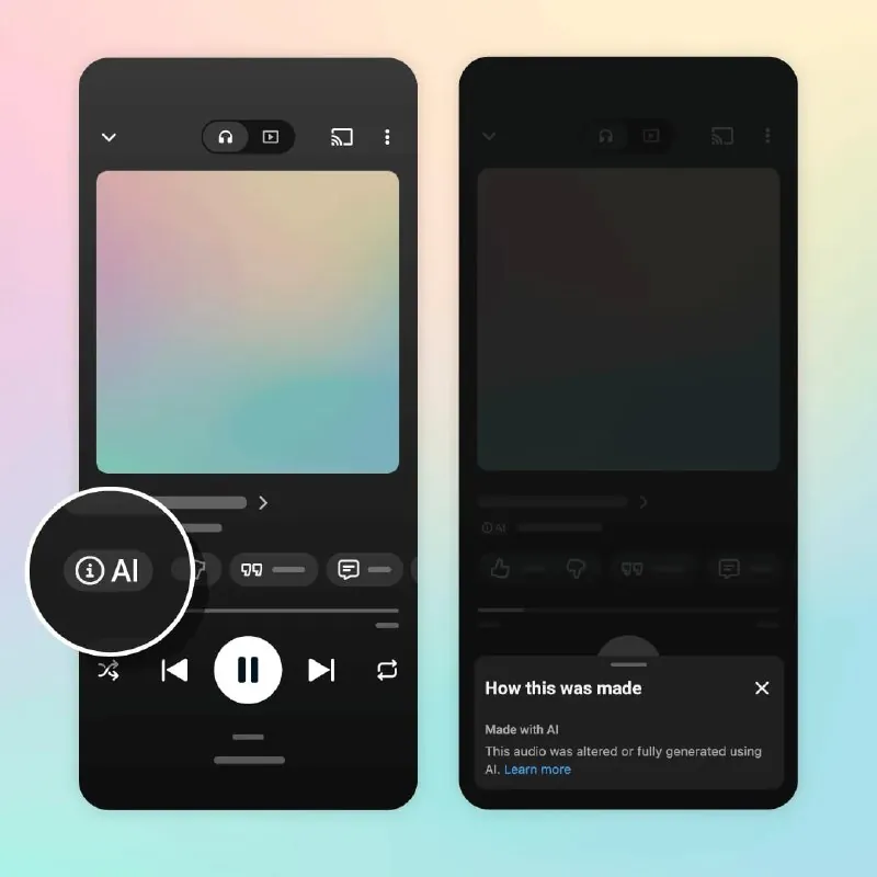 🏷 YouTube Music начинает маркировать треки, созданные ИИ: как устроена система и что это значит для индустрии