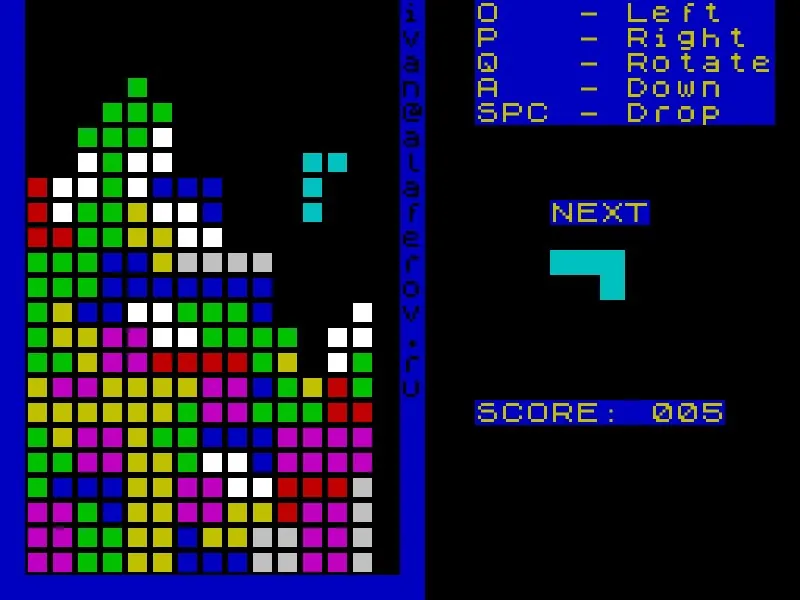Tetris для ZX Spectrum.