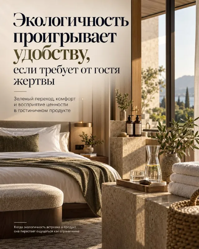 Экологичность проигрывает удобству, если требует от гостя жертвы