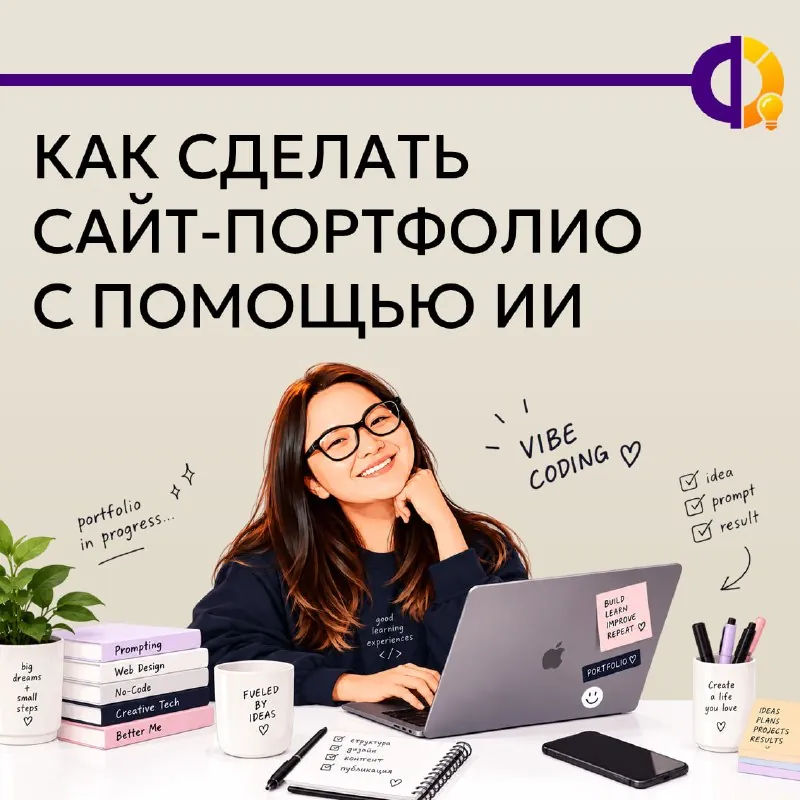 Как сделать сайт-портфолио с помощью вайбкодинга, если не умеешь писать код?