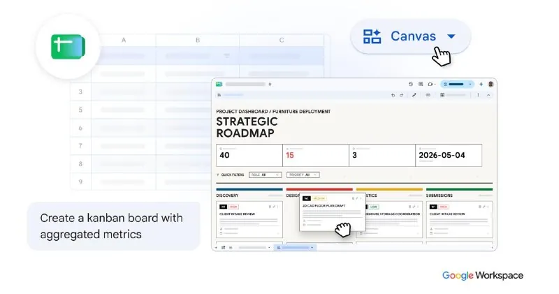 Оказывается, Google Sheets поддерживает Kanban-доски через Canvas.