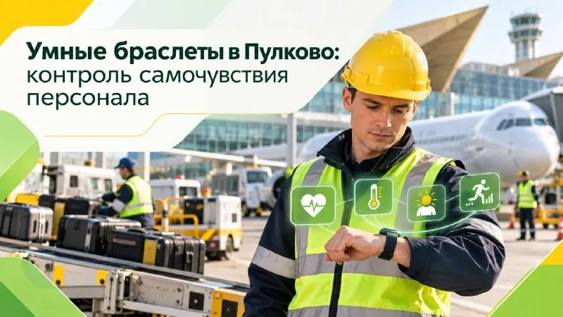 ⌚ Пулково тестирует «умные» браслеты для контроля усталости сотрудников!