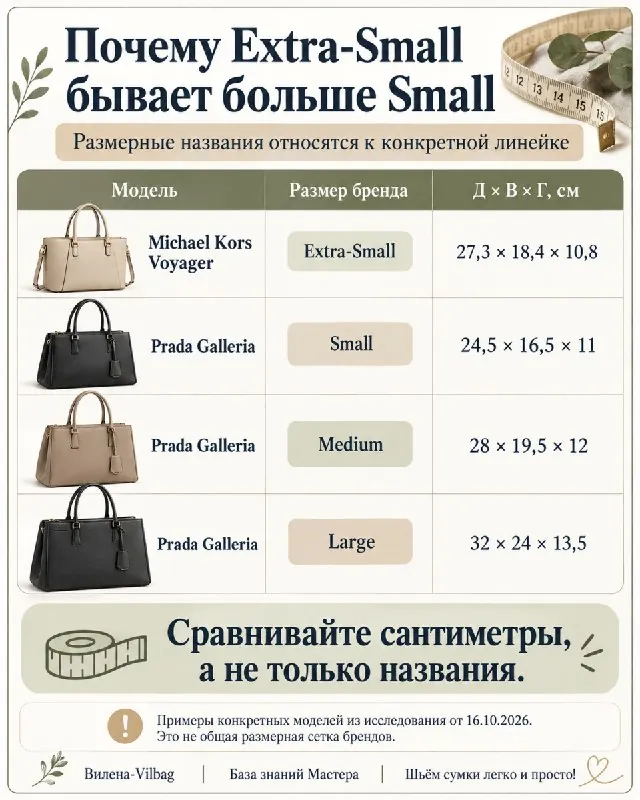 А сколько сантиметров в вашей «маленькой сумочке»?