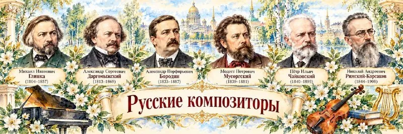 Бесплатный материал — баннер «Русские композиторы»
