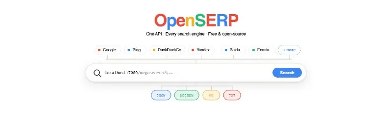 Сегодня увидел OpenSERP: опенсорсный инструмент, который отдаёт поисковую выдачу из Google, Yandex, Baidu, Bing…